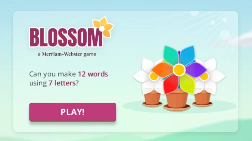 Blossom Word Game